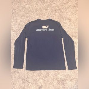 VINEYARD VINES long sleeve basic navy blue whale
